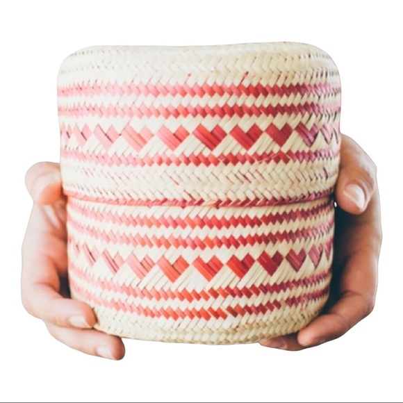 GlobeIn Other - 2 Handwoven Palm Leaf Baskets Fair Trade